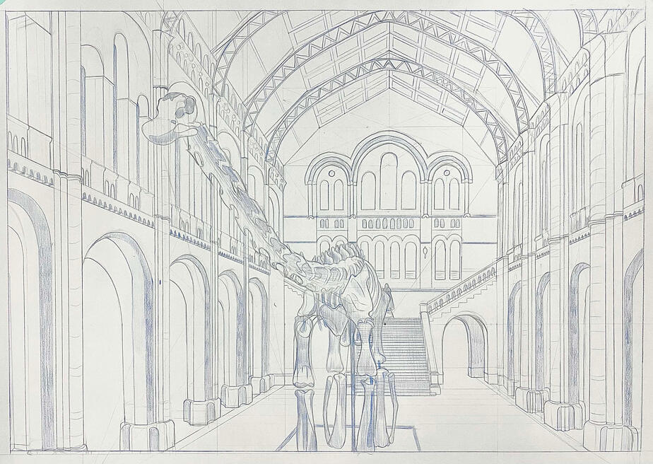 Museum Study - 18 x 24in